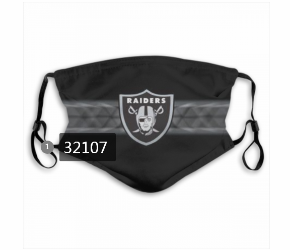 NFL 2020 Oakland Raiders #63 Dust mask with filter-0